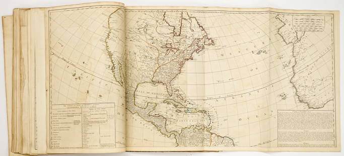 1780 A General Atlas, Describing Whole Universe: [1780, Containing All 35 Maps As Listed In Contents] Kitchen [Kitchin], Thomas. A General Atlas, Describing The Whole Universe. Being a Complete and New Collection of the Most Approved Maps Extant;