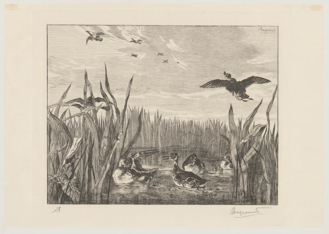 Felix Bracquemond (1833-1914) Signed Etching (1 of 2)