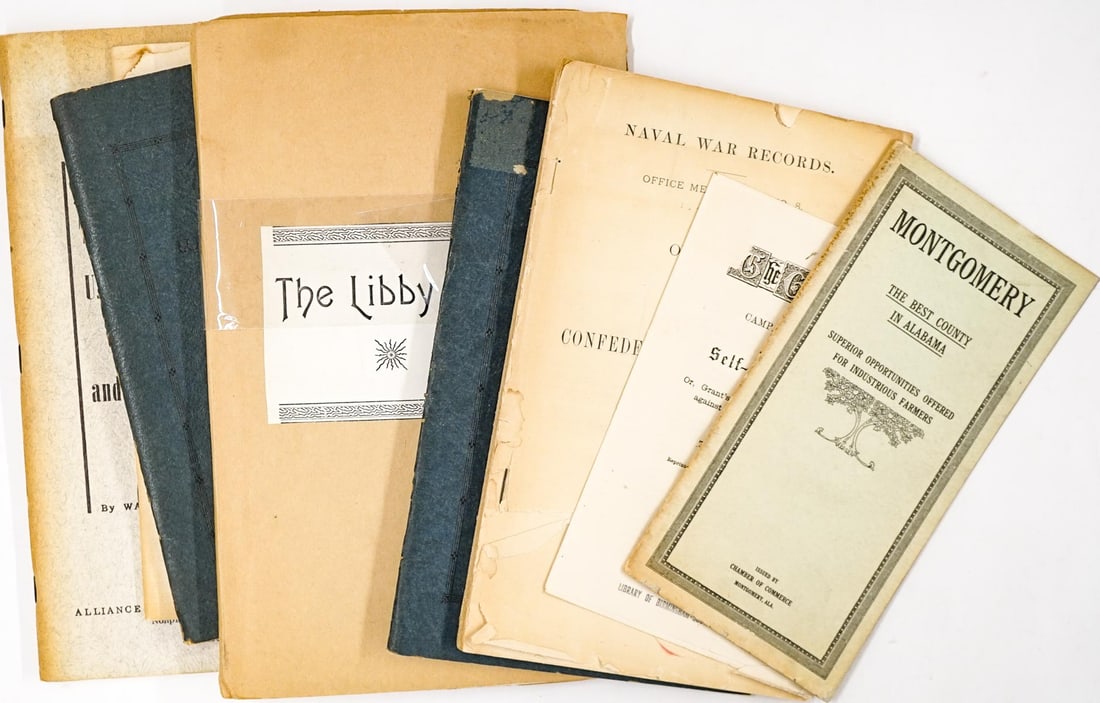 [Alabama, Americana] Pamphlets, Leaflets etc.: [Alabama, Americana] Pamphlets, Leaflets etc. There are NO library book card pockets affixed unless photographed and/or disclosed otherwise. Many simply have a BSC bookplate inside front cover only. M