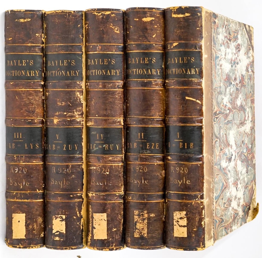 Bayle's Historical Dictionary, Folio Set, 1734-8 (1 of 7)