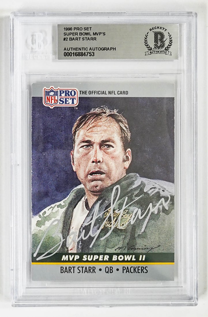 Bart Starr Signed 1990 Pro Set Football Card (1 of 2)