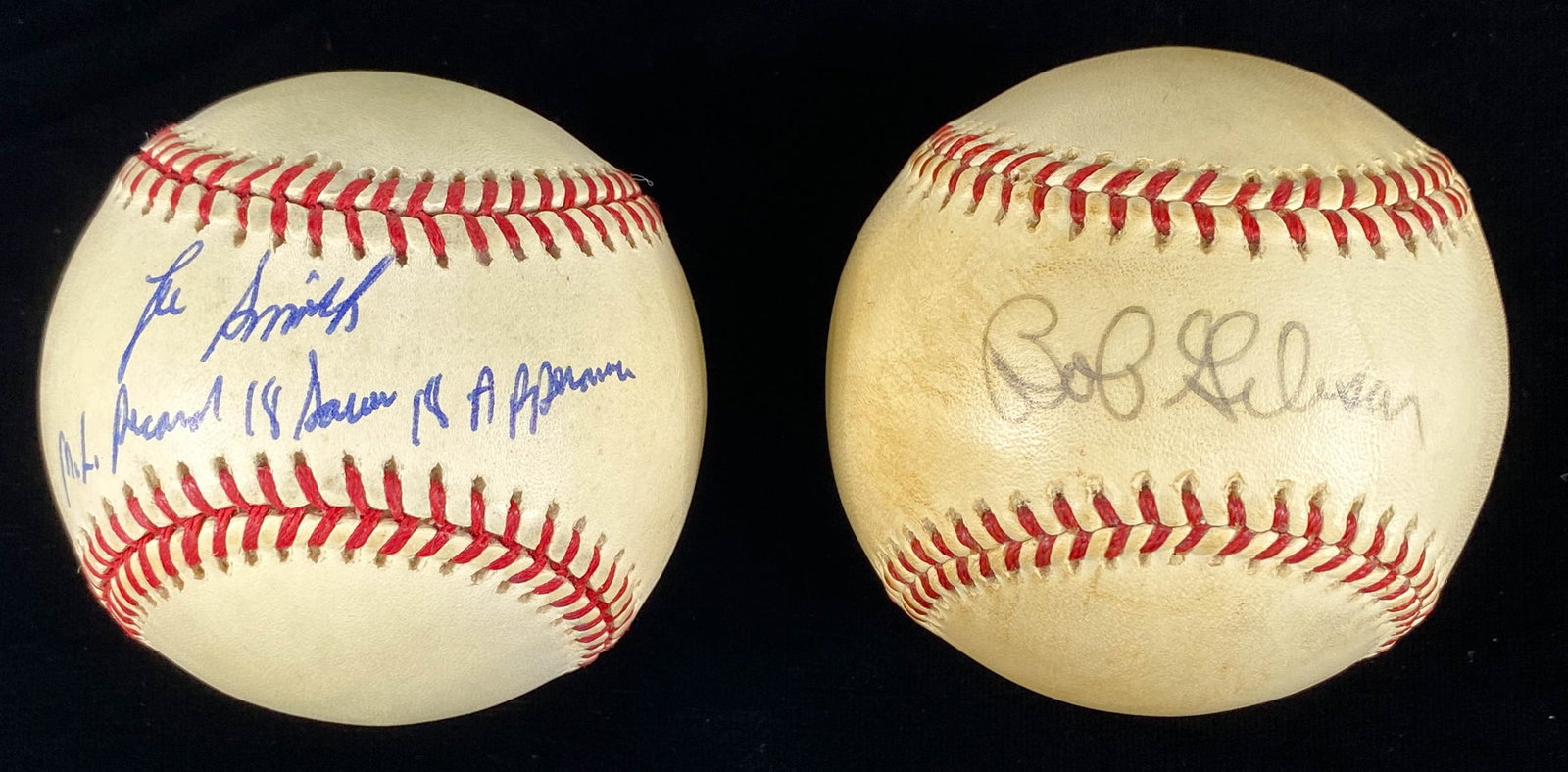 Bob Gibson & Lee Smith SS Baseballs COA's (1 of 2)