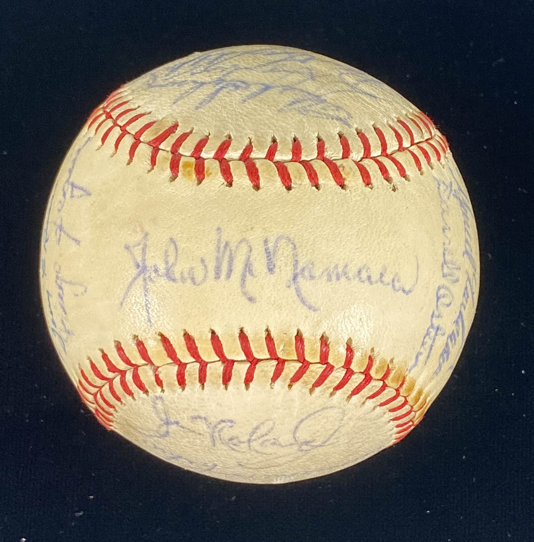 1970 Oakland Athletics Team Signed Baseball (1 of 7)