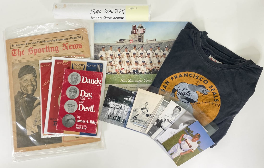 [PCL, San Francisco Seals] Baseball Memorabilia: [PCL, San Francisco Seals] Baseball Memorabilia. If lot is absent of a condition report one may be requested via email. Condition report is provided as an opinion only and is no guarantee as condition