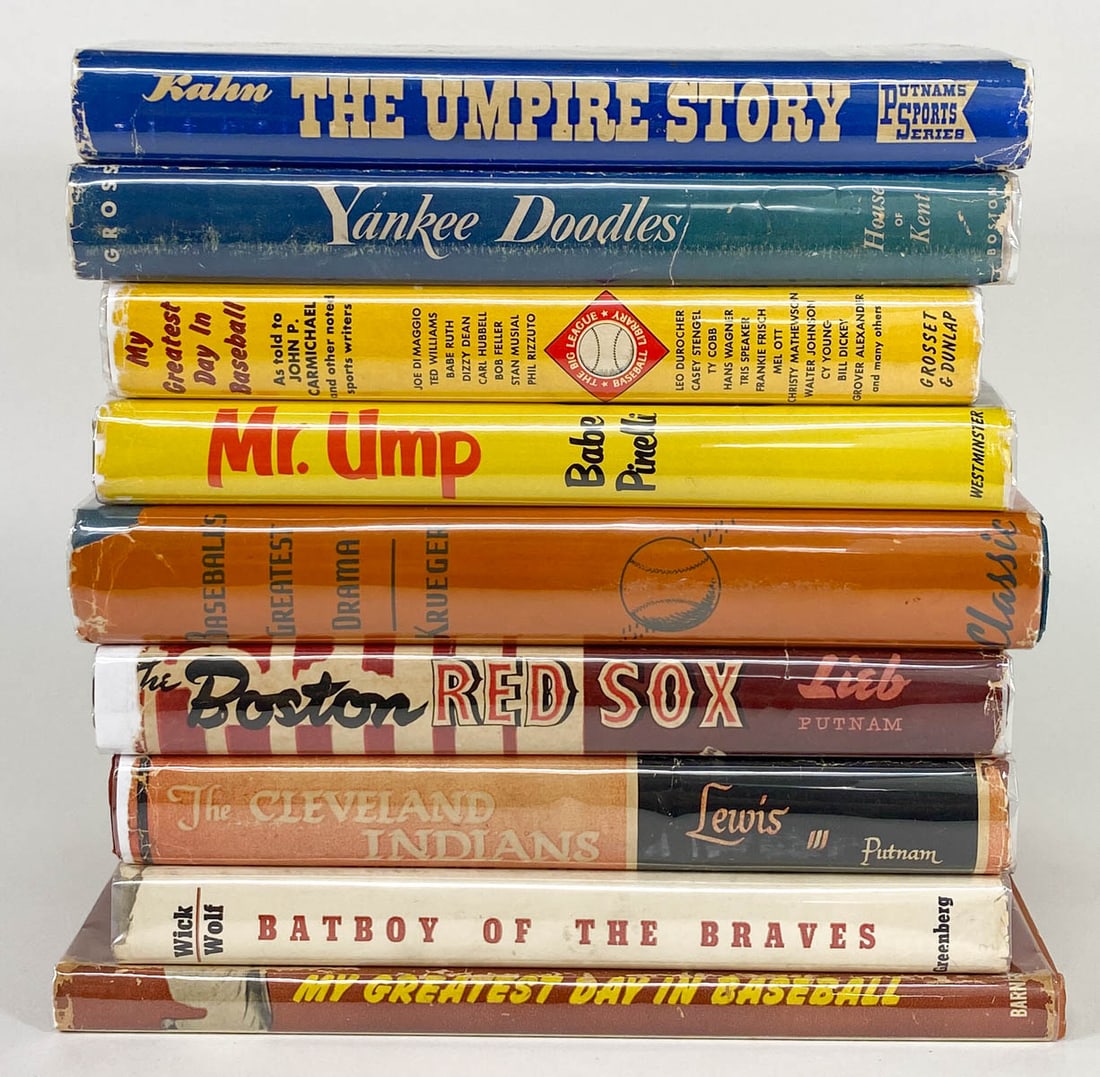 Baseball Hardcover Books w/Dust Jackets-Signed (1 of 20)