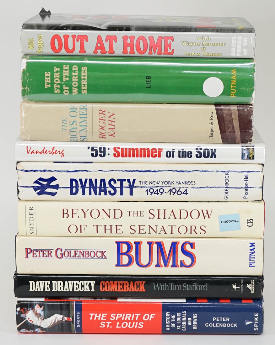Baseball Hardcover Books w/Dust Jackets-Signed (1 of 19)