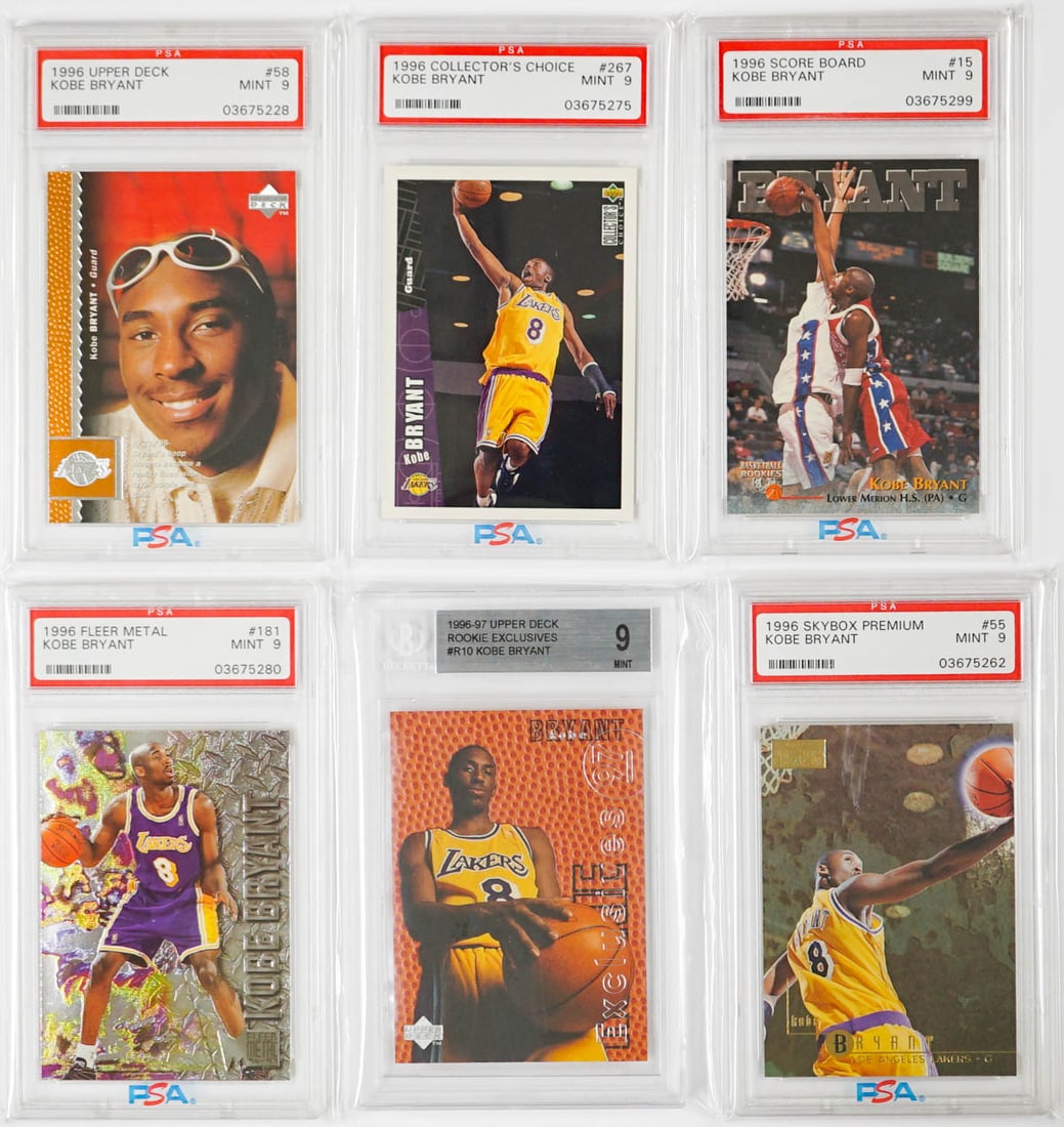 Kobe Bryant Graded Cards with Rookie Cards (6) (1 of 2)