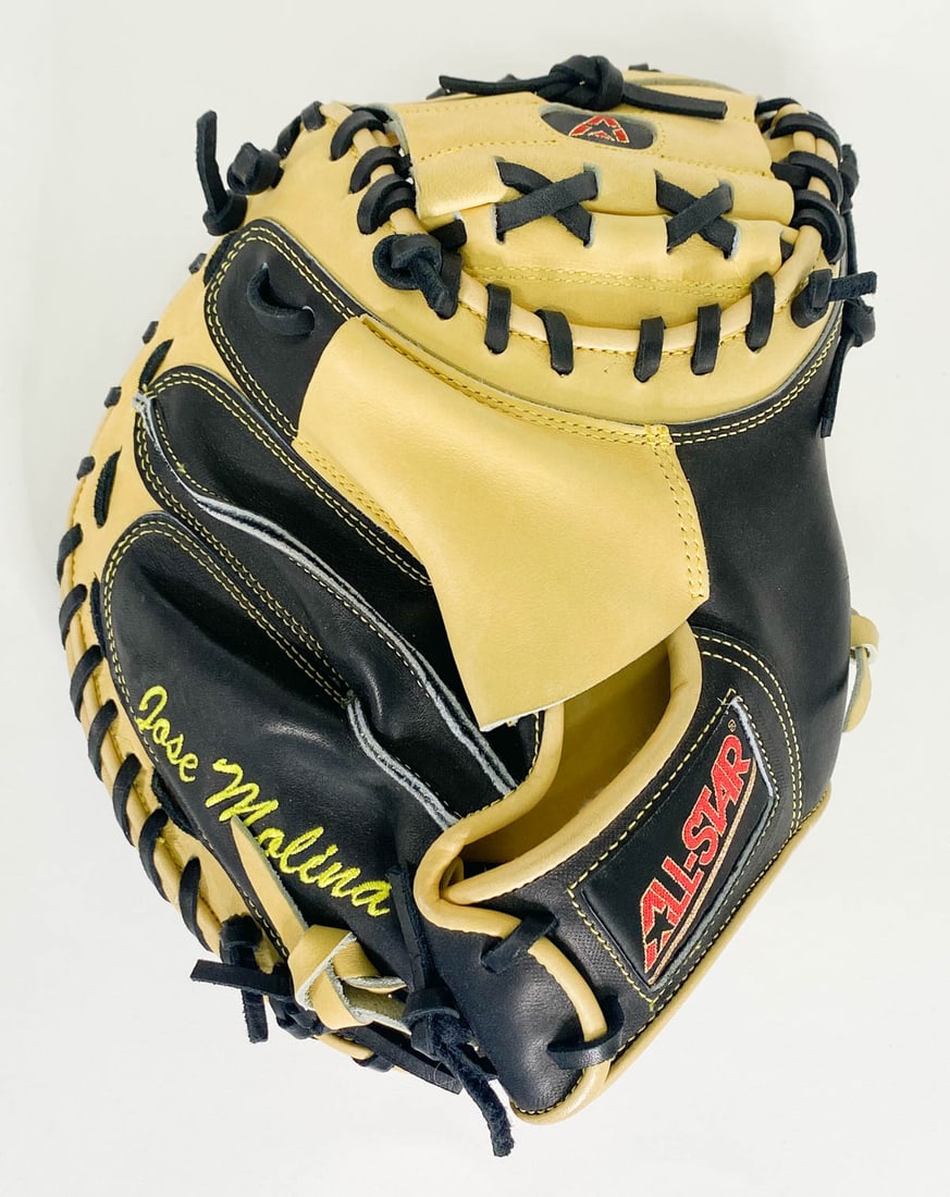 Jose Molina Professional Model Catchers Mitt: Jose Molina Professional Model Catchers Mitt . Lightly oiled in pocket, appears unused. Provenance: Estate of William Lachemann. Lachemann had a nine-season minor league catching career, interrupted b
