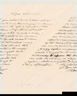 1846 Captain Miles Standish Family ALS: 1846 Captain Miles Standish Family ALS. Measures 9.75 x 7.75 inches. One page. If lot is absent of a condition report one may be requested via email. Condition report is provided as an opinion only