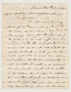 18th Century Richmond/Philadelphia ALS: 18th Century Richmond/Philadelphia ALS. Three pages, 8.75 x 6.75 inches. Very good condition. If lot is absent of a condition report one may be requested via email. Condition report is provided as an