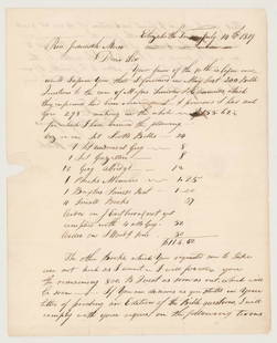 Hand Written ALS Books Jedidiah Morse 1819: Hand Written ALS Relating to the Book Business (Jedidiah Morse, 1819). Measures 9.5 x 7.75 inches. Unframed, loose and not glued or mounted. If lot is absent of a condition report one may be