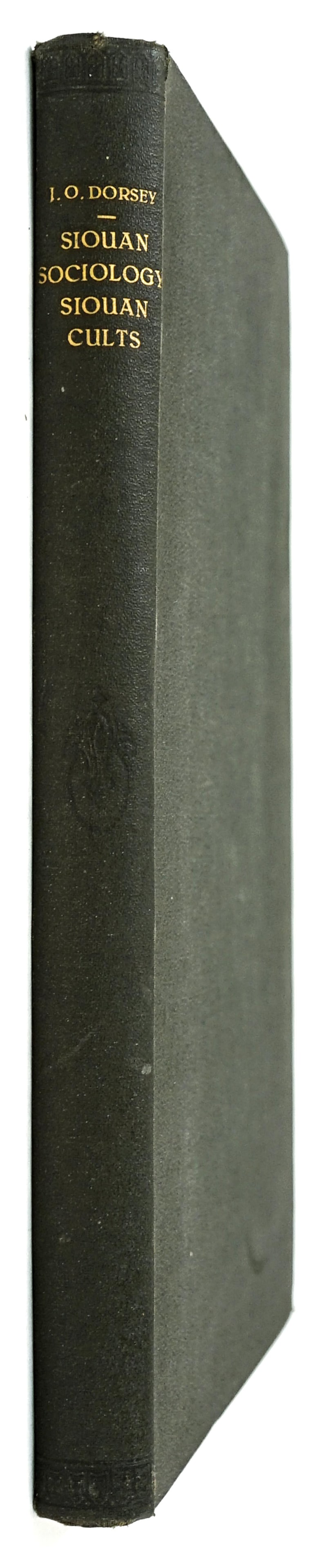 Siouan Sociology by Dorsey 1897: Siouan Sociology by James Owen Dorsey. GPO. 1897. Extract from the Fifteenth Annual Report. Contains pages 213 through 553. Measures 11.75 in. x 8.25 in. x 1 in. If lot is absent of a condition report