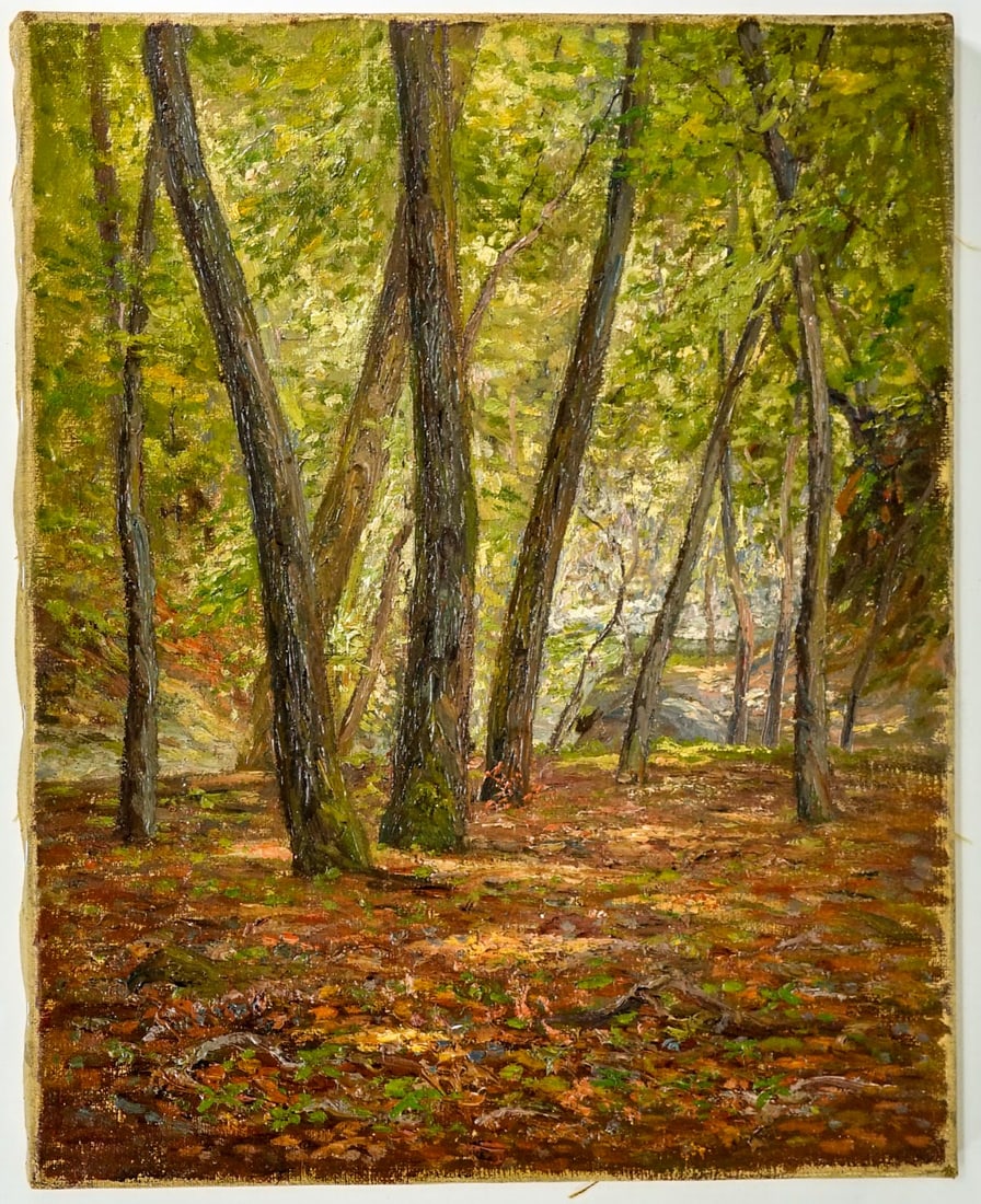 Frederick Kress Oil On Canvas [Leaves Big Sur] (1 of 2)