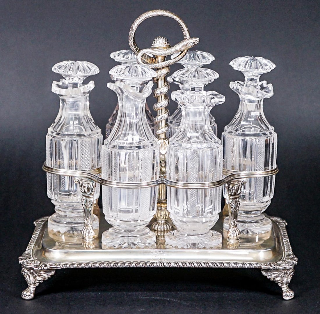 Benjamin Smith 1837 Sterling Cruet Set 734g (1 of 10)