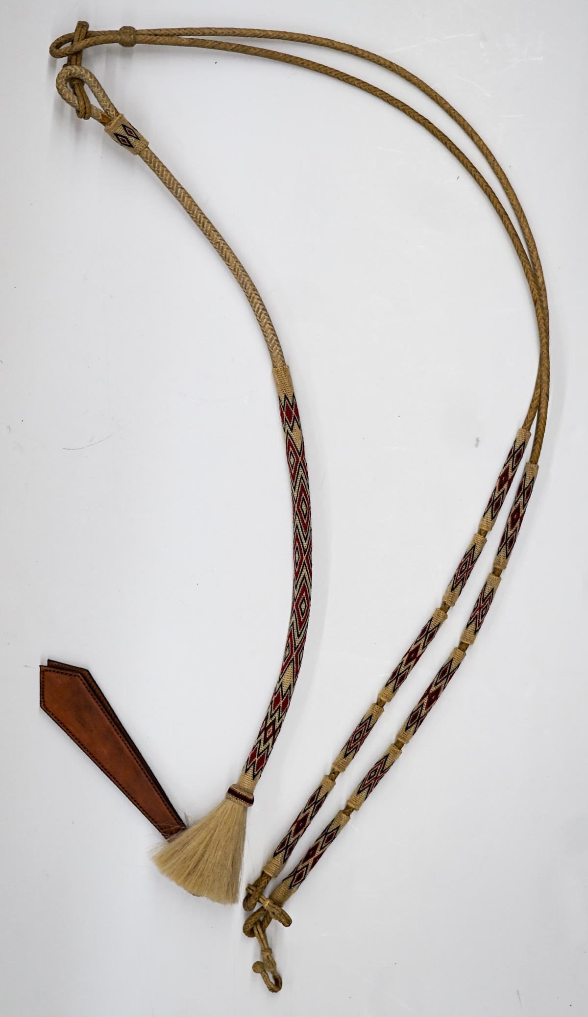 Fine Hand Hitched Braided Horse Hair Quirt (1 of 6)