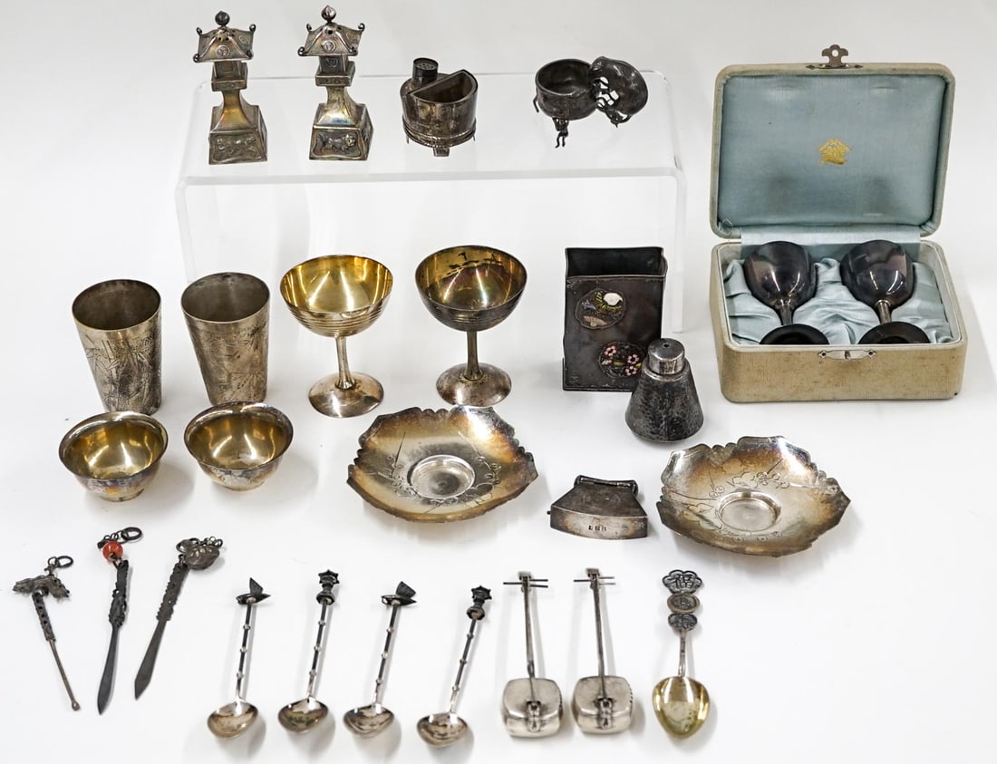 Estate Collection of Japanese Sterling Articles (1 of 9)