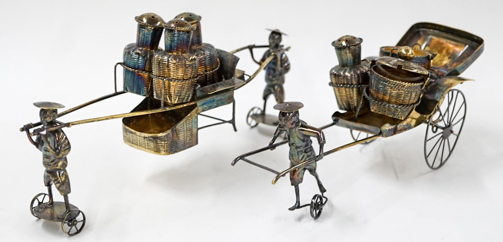 (2) Chinese Export Silver Condiment Sets (1 of 6)