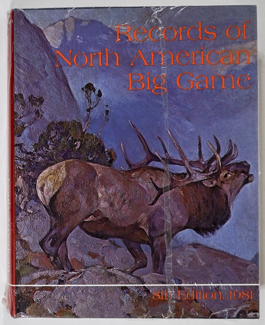 8th Edition Big Game 1981 PUBLISHER SEALED: Boone and Crockett Club Records of North American Big Game 8th Edition, 1981. Publisher Sealed. 409 pp. Illustrated. Measures 9.5 in. x 7.75 in. x 1 in. Provenance: Presenting the personal collection 