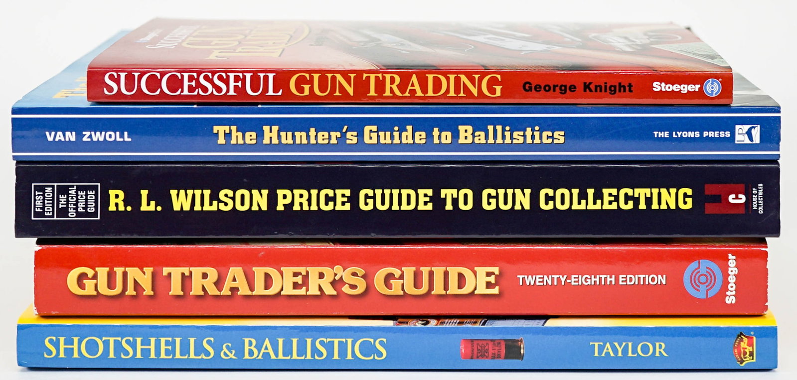Firearms (5) Softcover Books: Five (5) softcover books. 1) Gun Trading by George Knight. Stoeger Books. 2006. 2) Gune Trader's Guide Twenty-Eighth Edition. Stoeger Books. 2005. 3) R. L. Wilson Price Guide to Gun Collecting. First 