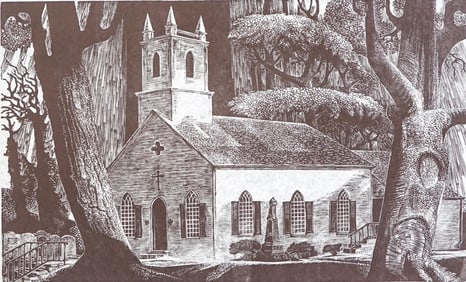 Lynd Ward 'Historic Christ Church at Middleton'