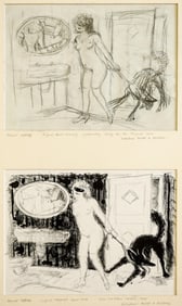 Marcel Vertes (France) Lithograph & Drawing