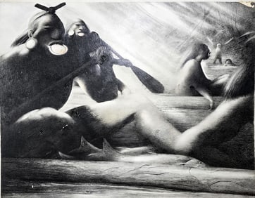 Robert Riggs Original Drawing [Suya Brazil]