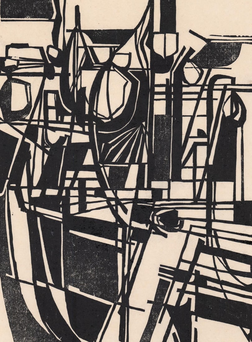 Roger Martin (Massachusetts) AP Signed Woodcut: Roger Martin (Massachusetts, 1925-2015) Artist's Proof I Woodcut [Granite Pier]. Measures 19.75 x 15 inches sheet size. Very good condition, one angular crease in margin top left. Unframed, loose and