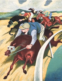 William Gropper Signed Lithograph [The Race]