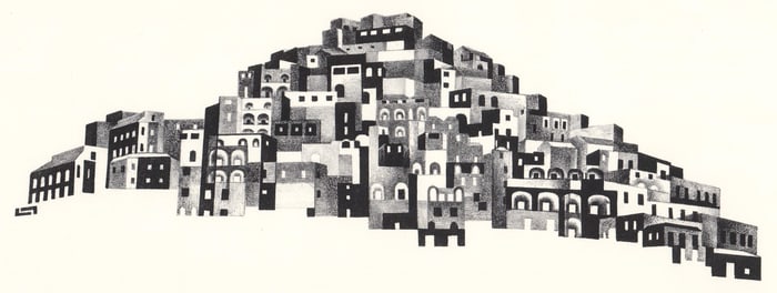 Louis Lozowick S/N Lithograph [Positano, Italy]