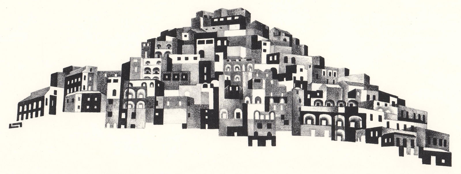 Louis Lozowick S/N Lithograph [Positano, Italy] (1 of 5)