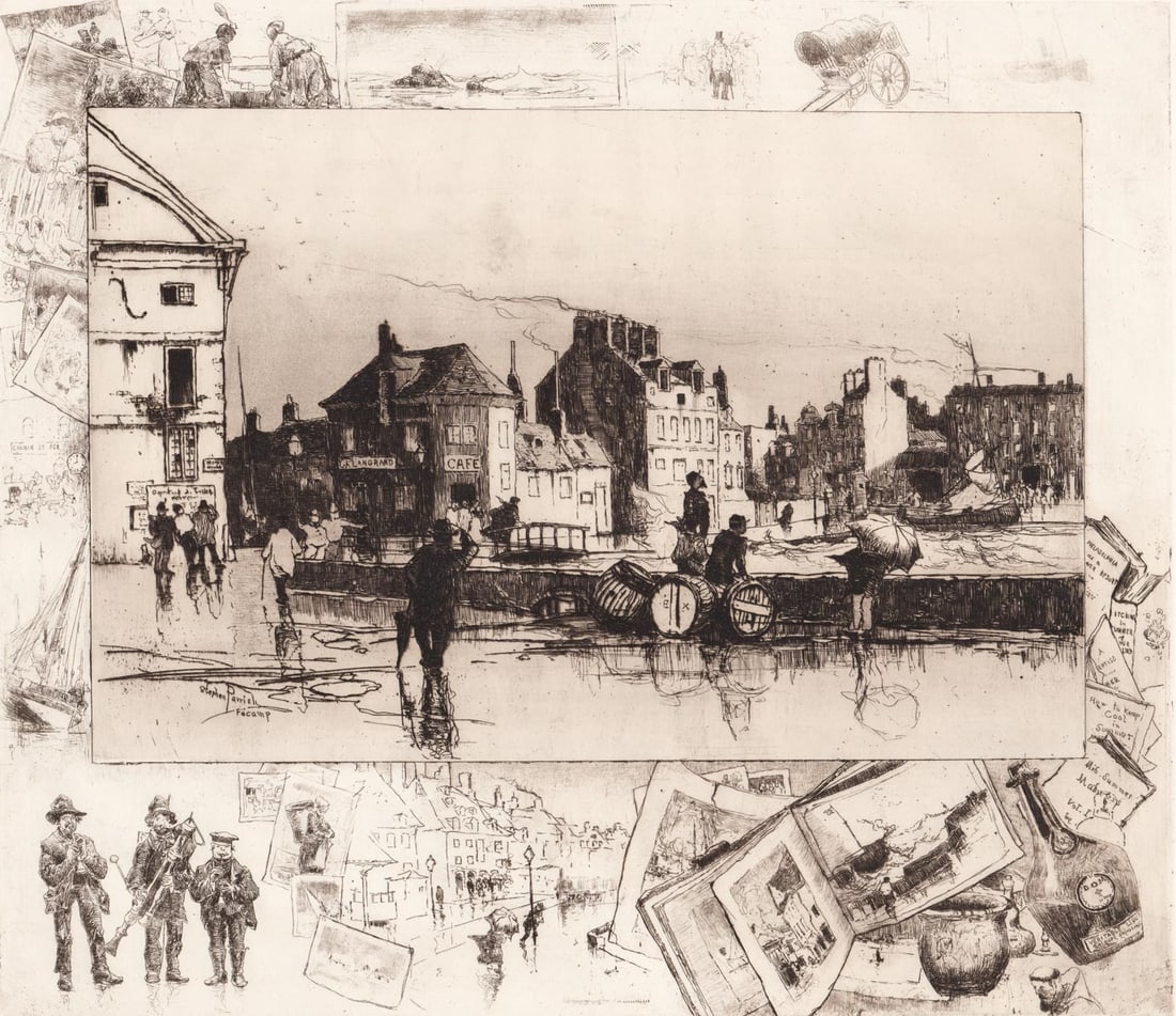 Stephen Parrish Etching with Estate Stamp (1 of 4)