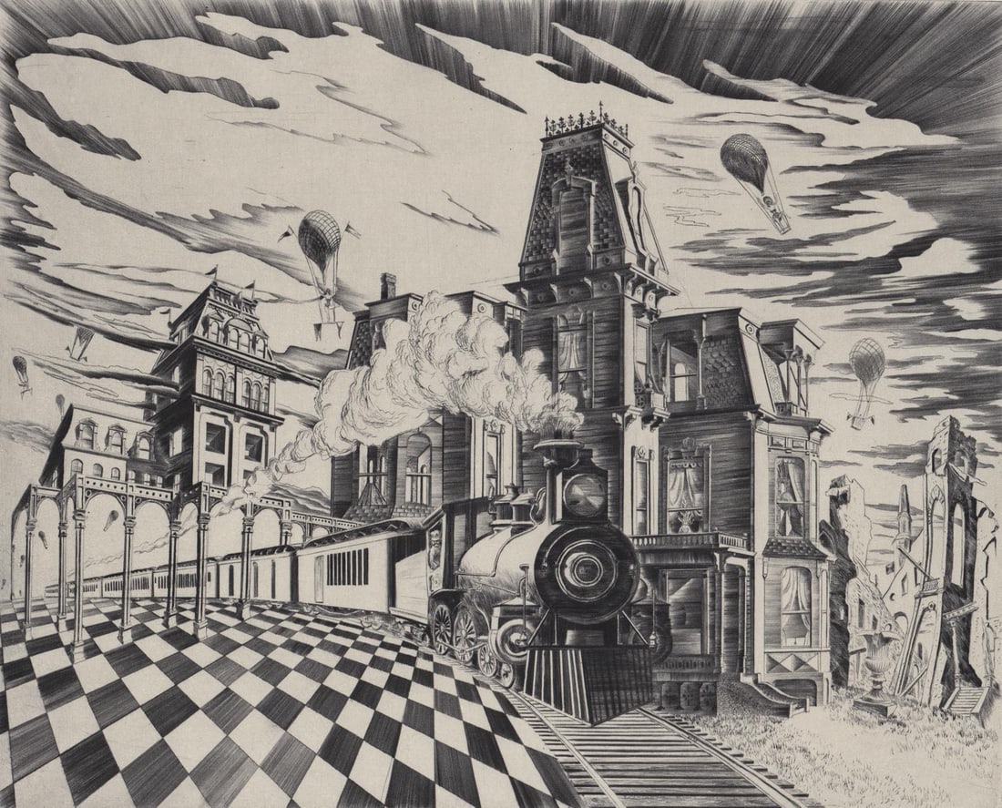 Lawrence Kupferman Fantasia Americana Drypoint (1 of 6)