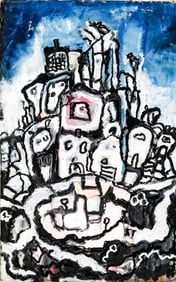 Unsigned Original Gouache on Paper