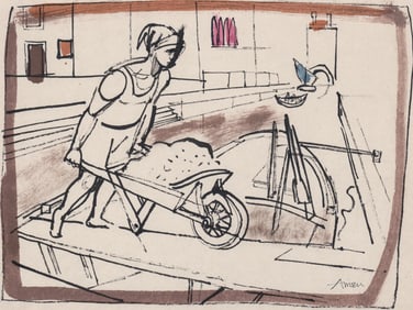 Irving Amen Signed Original Watercolor