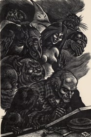Fritz Eichenberg AP Self-Portrait Wood Engraving