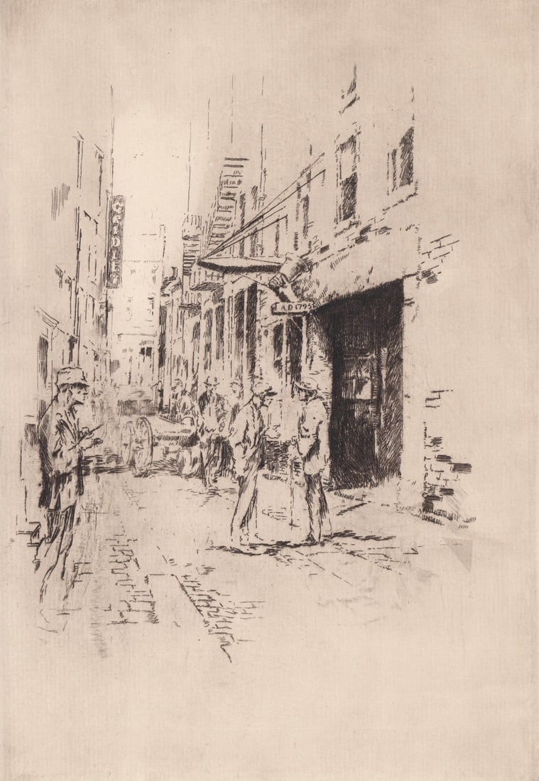 Alexander Aladar Blum Etching [Bell in Hand] (1 of 4)