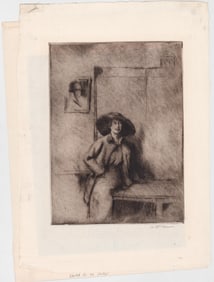 [A.A. Blum, Massachusetts] Two Signed Etchings
