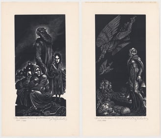 Fritz Eichenberg S/N Wood Engravings (2)