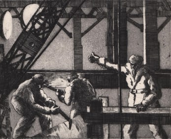 Harry Francis Mack Etching [Steel Cutters]