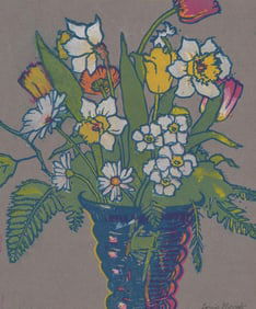 Louis Novak Signed Color Woodcut