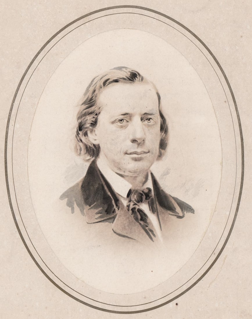 Rev. Henry Ward Beecher Original Watercolor (1 of 4)