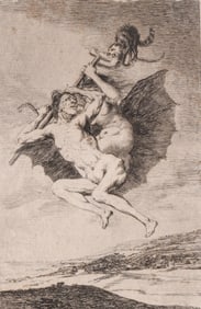 Francisco De Goya Etching [Alla va eso]