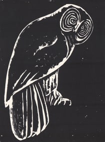 Irving Amen Artist's Proof Woodcut [Owl]