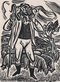 Irving Amen Artist's Proof Woodcut [Shepherd]