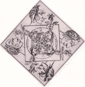 Mordechai Moreh (Israel, Born 1937) Etching