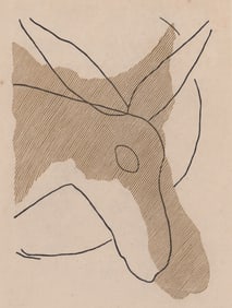 Henri Laurens Signed Woodcut [Horse Abstract]