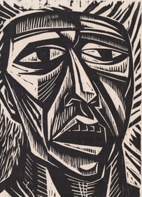 Irving Amen Signed 'AP' Woodcut [Prophet]