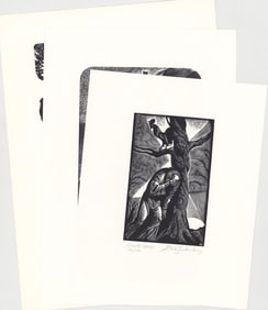 Fritz Eichenberg (3) Wood Engravings Signed