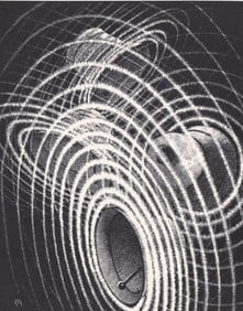 Leo Meissner Signed Wood Engraving [Four Chimes]