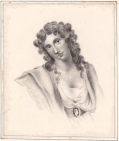 Fine 19th Century Charcoal Drawing [Woman]